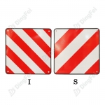 Reflective Aluminum Sign For Vehicle - Italy and Spain Red White Reflective Rear Warning Sign
